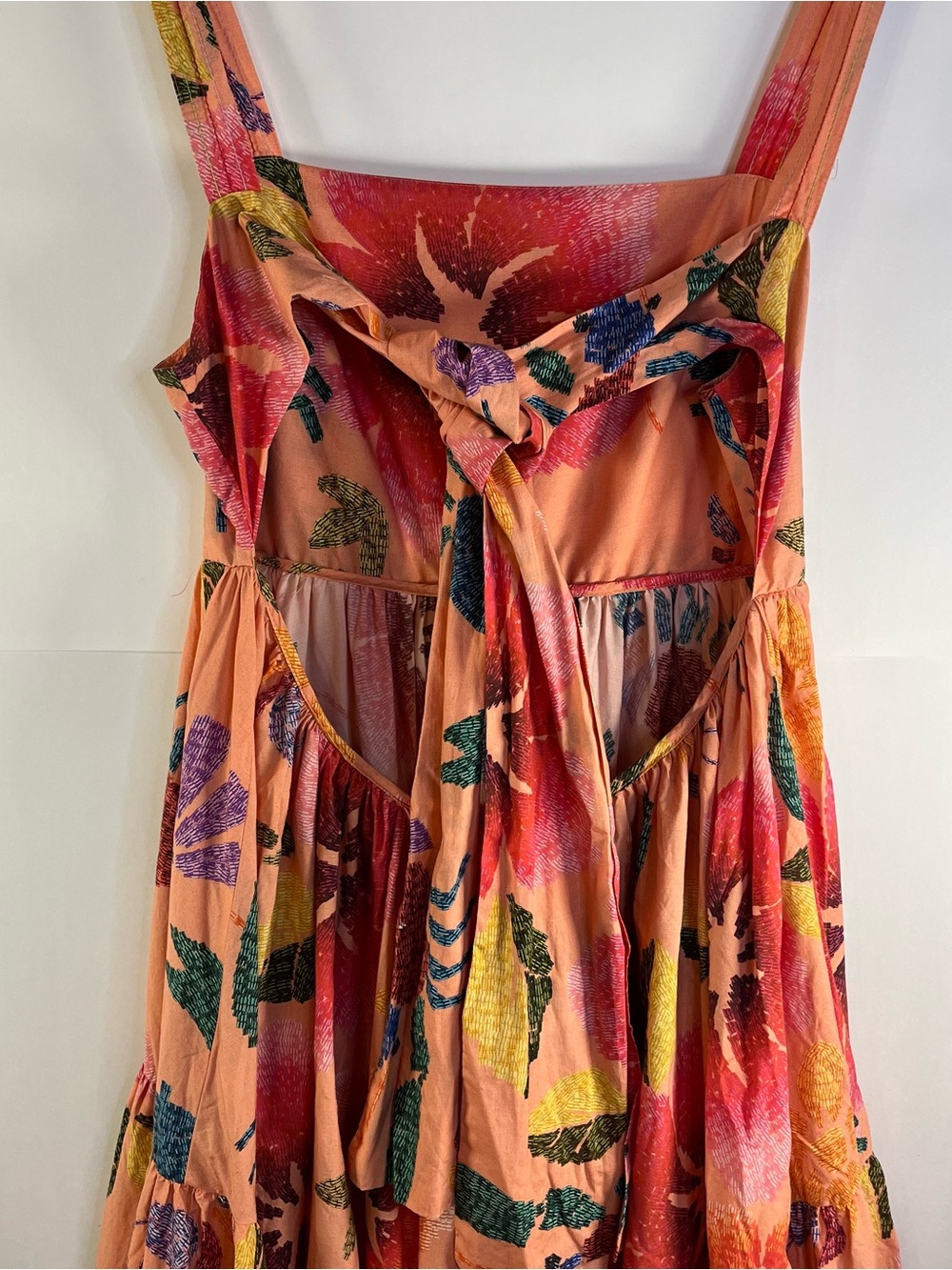 FARM Rio XS Women's Maxi Dress Sleeveless Floral Print Back Tie Summer Casual - Picture 4 of 6